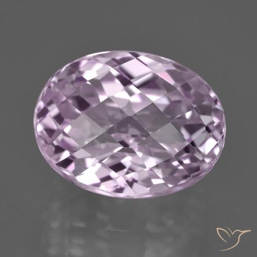 12.85ct طبيعي أرجوانى فاتح جدا كونزيت, بيضوي, قليلا جدا