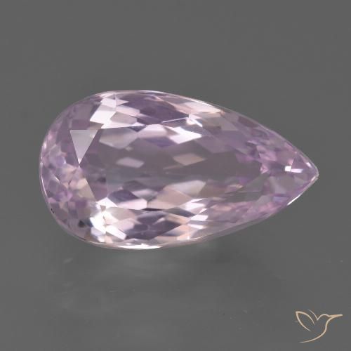 7.34ct طبيعي وردى أرجوانى ملكى كونزيت, شكل الكمثرى, VVS