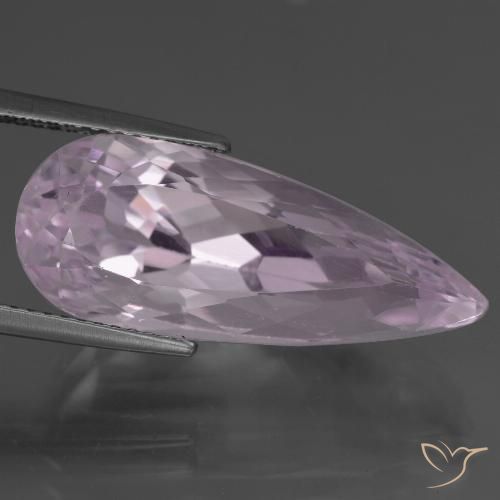 17.09ct طبيعي وردى أرجوانى ملكى فاتح كونزيت, شكل الكمثرى, VVS-VS
