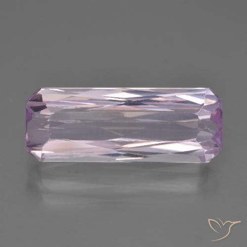 7.12ct طبيعي أرجوانى فاتح جدا كونزيت, قص الزمرد, قليلا جدا