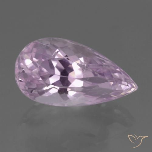 9.99ct طبيعي وردى أرجوانى فاتح كونزيت, شكل الكمثرى, قليلا جدا
