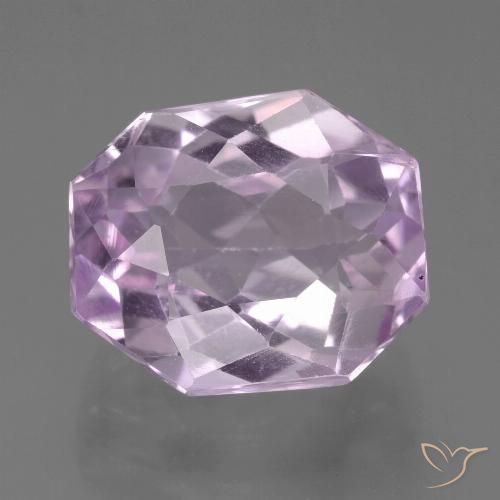 10.15ct طبيعي أرجوانى ليلك فاتح جدا كونزيت, قص الزمرد, قليلا جدا