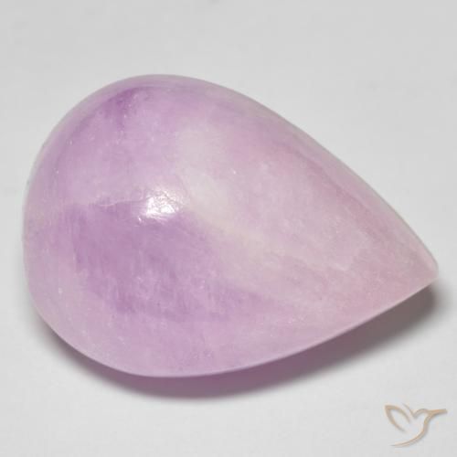 35.03ct طبيعي وردى أرجوانى كونزيت, شكل الكمثرى, نصف شفاف