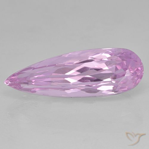 19.57ct طبيعي أرجوانى بنفسجى وردى فاتح كونزيت, شكل الكمثرى, VVS-VS