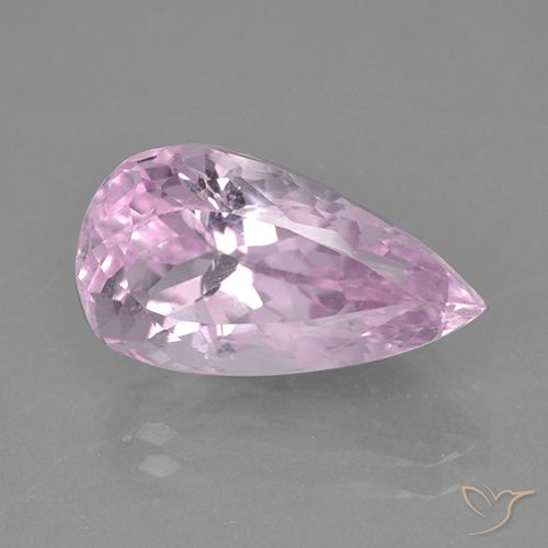 9.81ct طبيعي درجة لون الوردى الكرزى كونزيت, شكل الكمثرى, قليلا جدا