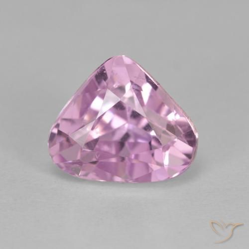 3.78ct طبيعي أرجوانى بنفسجى وردى كونزيت, شكل الكمثرى, قليلا جدا