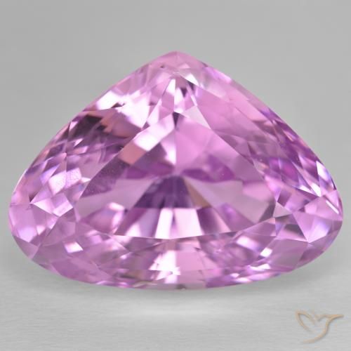 45.90ct طبيعي أرجوانى بنفسجى وردى كونزيت, شكل الكمثرى, VVS-VS
