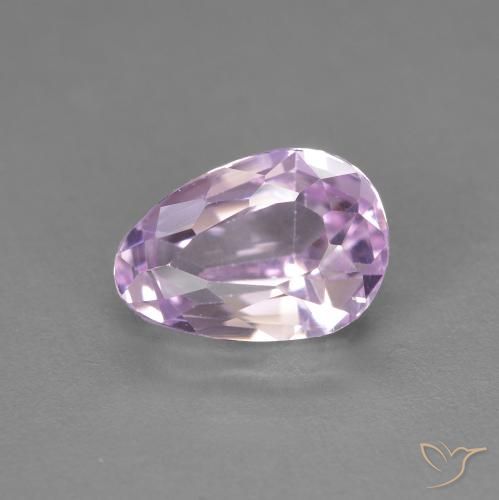 3.01ct طبيعي ليلك فاتح كونزيت, شكل الكمثرى, VVS-VS