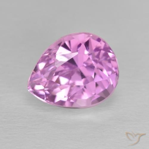 4.52ct طبيعي أرجوانى بنفسجى وردى كونزيت, شكل الكمثرى, قليلا جدا