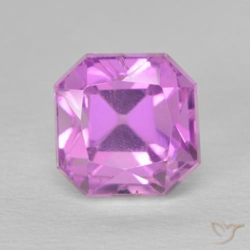 3.51ct طبيعي أرجوانى بنفسجى وردى كونزيت, قص الزمرد, قليلا جدا