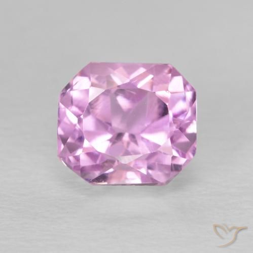 2.29ct طبيعي أرجوانى وردى كونزيت, قص الزمرد, قليلا جدا