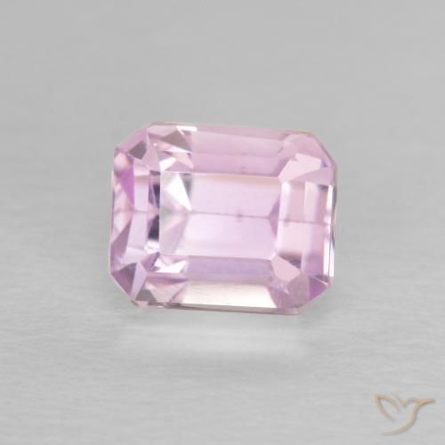 2.01ct طبيعي وردى أرجوانى فاتح كونزيت, قص الزمرد, قليلا جدا
