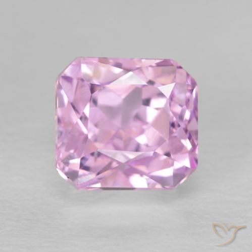 2.99ct طبيعي أرجوانى وردى كونزيت, قص الزمرد, قليلا جدا