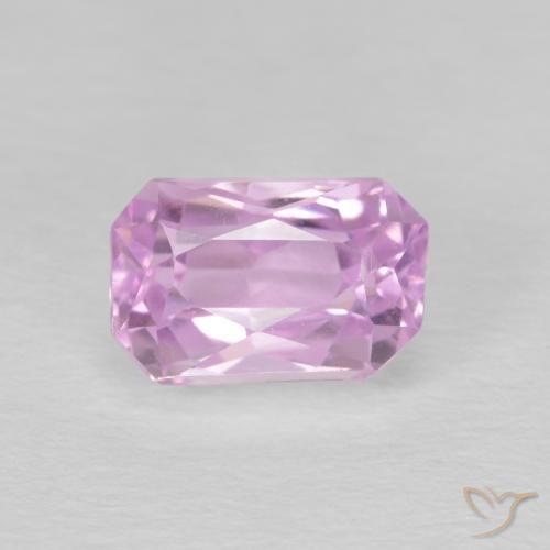 2.38ct طبيعي وردى أرجوانى كونزيت, قص الزمرد, VVS-VS