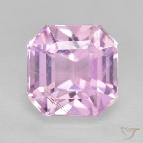 6.17ct طبيعي وردى أرجوانى ملكى كونزيت, قص الزمرد, قليلا جدا