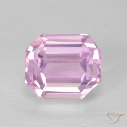 4.18ct طبيعي وردى أرجوانى ملكى كونزيت, قص الزمرد, VVS