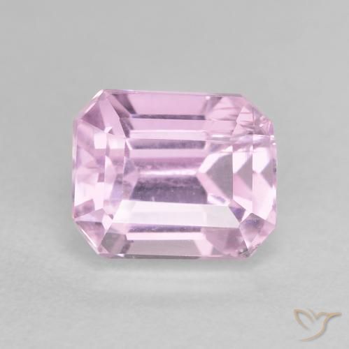 3.08ct طبيعي أرجوانى متوسط كونزيت, قص الزمرد, قليلا جدا