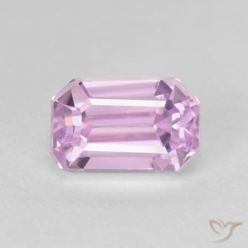 2.41ct طبيعي أرجوانى فاتح كونزيت, قص الزمرد, قليلا جدا