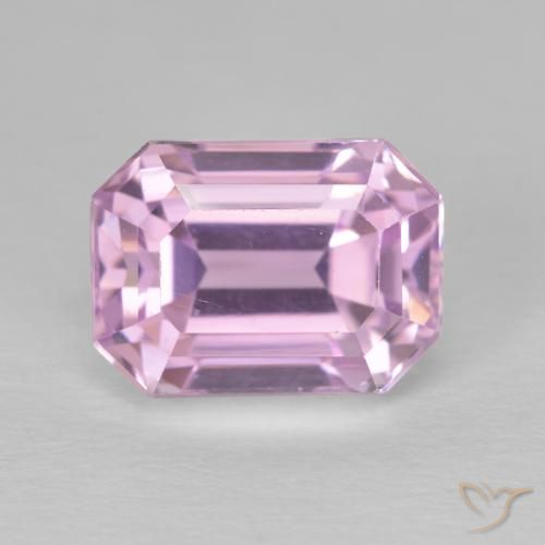 6.04ct طبيعي درجة لون الوردى الكرزى كونزيت, قص الزمرد, VVS
