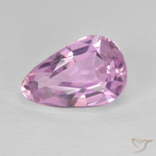 5.05ct طبيعي وردى متوسط كونزيت, شكل الكمثرى, قليلا جدا