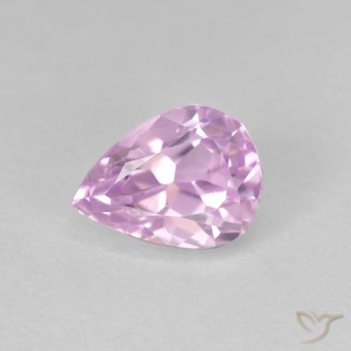 3.07ct طبيعي أرجوانى فاتح كونزيت, شكل الكمثرى, قليلا جدا