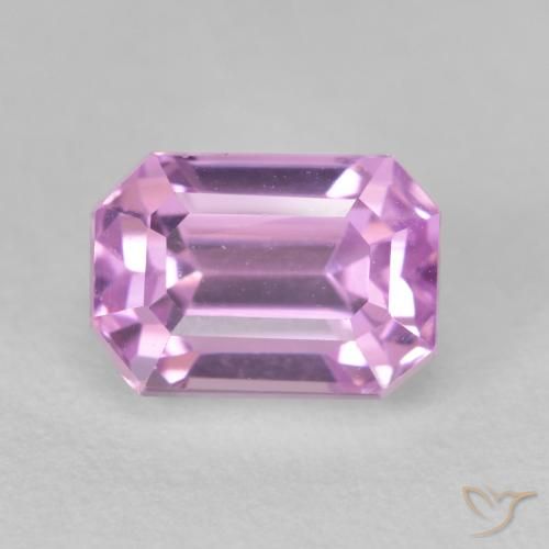 2.27ct طبيعي أرجوانى وردى لامع كونزيت, قص الزمرد, VVS-VS
