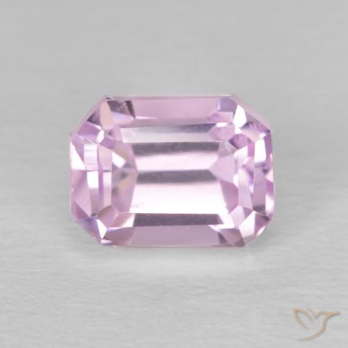 1.98ct طبيعي وردى أرجوانى فاتح كونزيت, قص الزمرد, VVS-VS