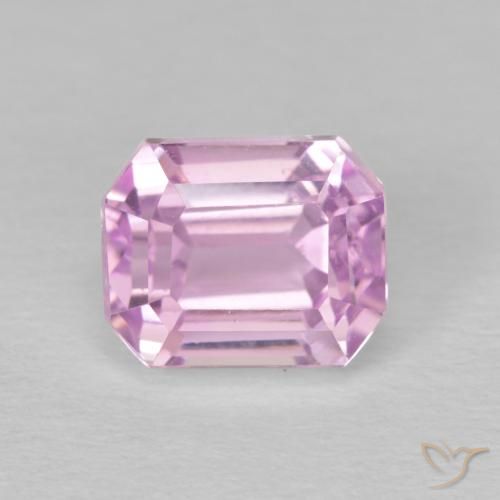 2.96ct طبيعي وردى متوسط كونزيت, قص الزمرد, VVS-VS