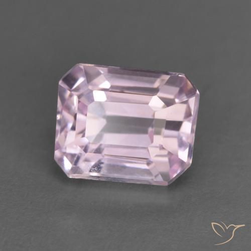 1.49ct طبيعي وردى أرجوانى ملكى فاتح جدا كونزيت, قص الزمرد, VVS-VS