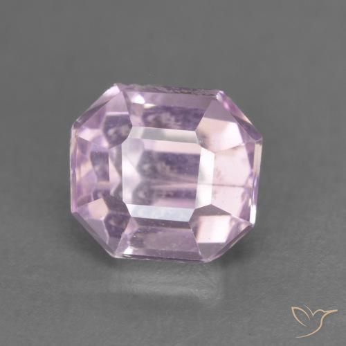 1.59ct طبيعي وردى ملكى فاتح جدا كونزيت, قص الزمرد, VS-SI