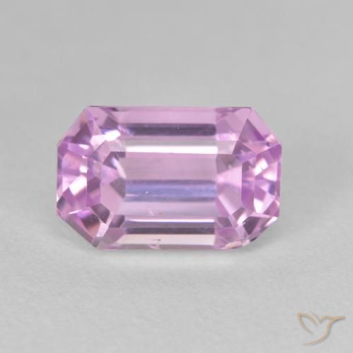 4.75ct طبيعي أرجوانى بنفسجى وردى فاتح كونزيت, قص الزمرد, قليلا جدا