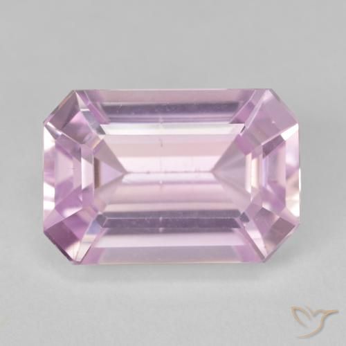 12.89ct طبيعي وردى متوسط كونزيت, قص الزمرد, VVS-VS