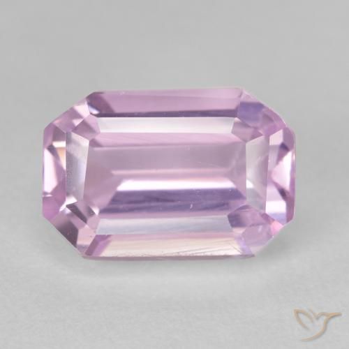 5.25ct طبيعي وردى متوسط كونزيت, قص الزمرد, VVS-VS