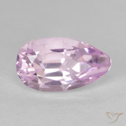 3.26ct طبيعي وردى فاتح جدا كونزيت, شكل الكمثرى, قليلا جدا