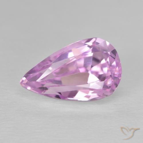 5.64ct طبيعي وردى أرجوانى كونزيت, شكل الكمثرى, VVS