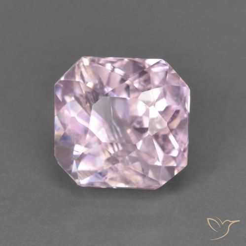 1.99ct طبيعي وردى خزامى فاتح جدا كونزيت, قص الزمرد, قليلا جدا