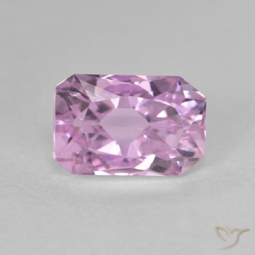 2.97ct طبيعي أرجوانى بنفسجى وردى كونزيت, قص الزمرد, قليلا جدا