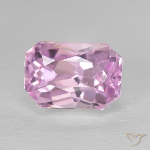 5.46ct طبيعي وردى أرجوانى ملكى فاتح جدا كونزيت, قص الزمرد, VVS-VS