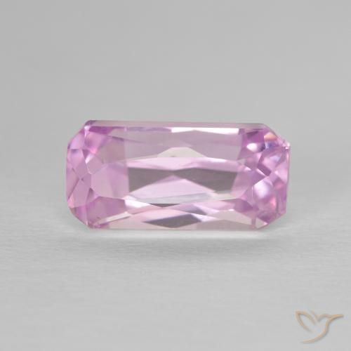 3.53ct طبيعي وردى فاتح جدا كونزيت, قص الزمرد, VVS-VS