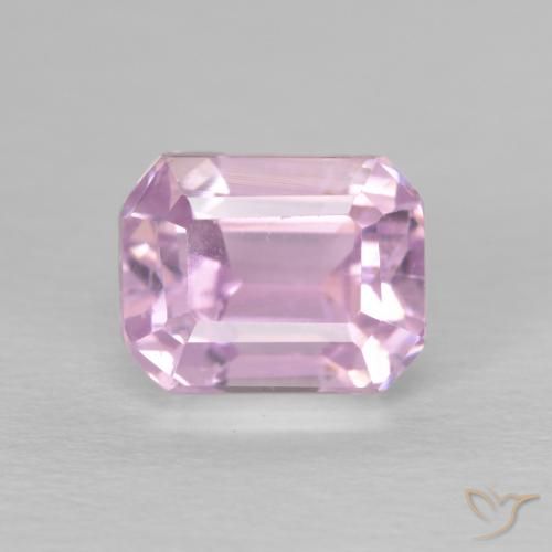 1.63ct طبيعي أرجوانى بنفسجى وردى كونزيت, قص الزمرد, قليلا جدا