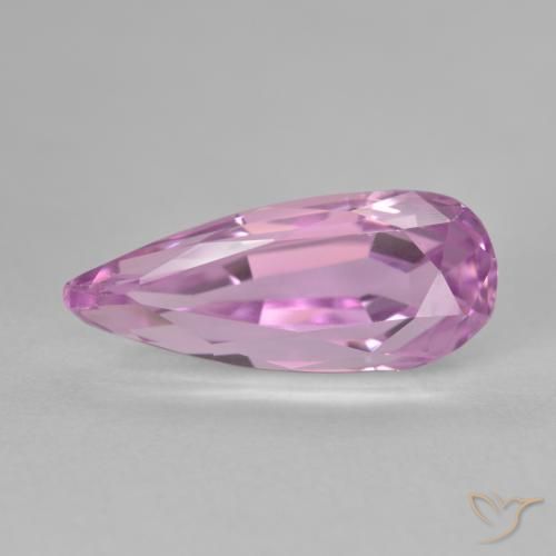 7.27ct طبيعي وردى فاتح جدا كونزيت, شكل الكمثرى, VVS