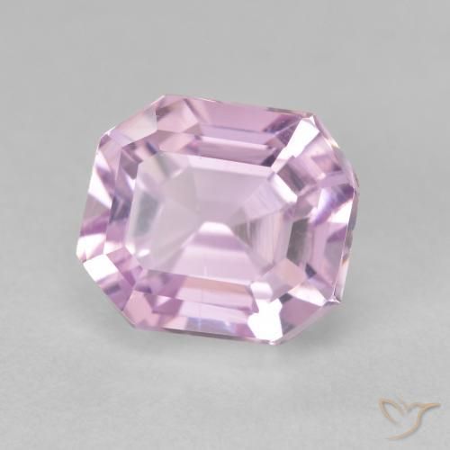 5.02ct طبيعي درجة لون الوردى الكرزى كونزيت, قص الزمرد, VVS