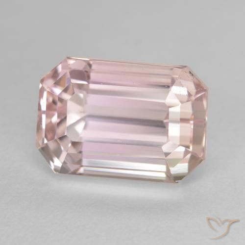 كونزيت Medium Light-Pink طبيعي، ثمانى / قصة زمرد، 9.22 قيراط، VVS-VS