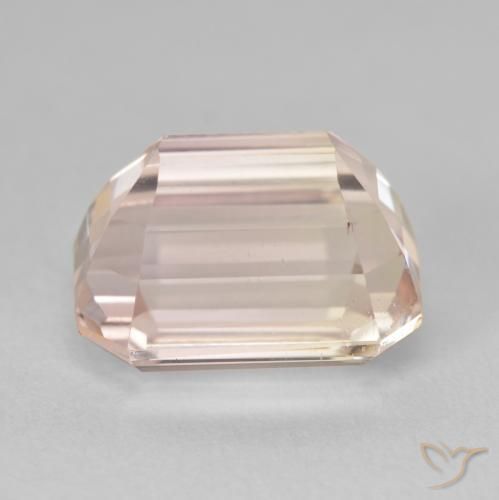 كونزيت Medium Light-Pink طبيعي، ثمانى / قصة زمرد، 9.22 قيراط، VVS-VS