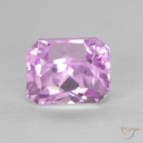 3.08ct طبيعي وردى أرجوانى ملكى كونزيت, قص الزمرد, قليلا جدا