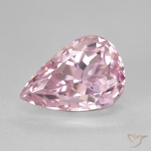 8.63ct طبيعي وردي فاتح كونزيت, شكل الكمثرى, VVS