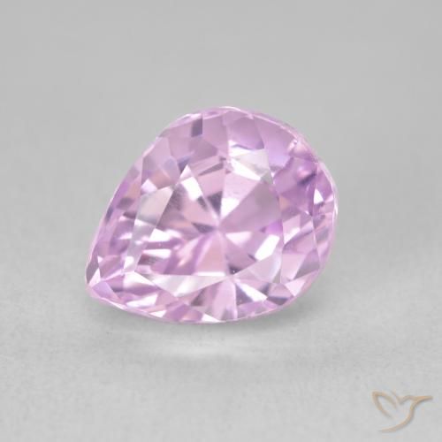 3.68ct طبيعي أرجوانى متوسط كونزيت, شكل الكمثرى, VVS-VS