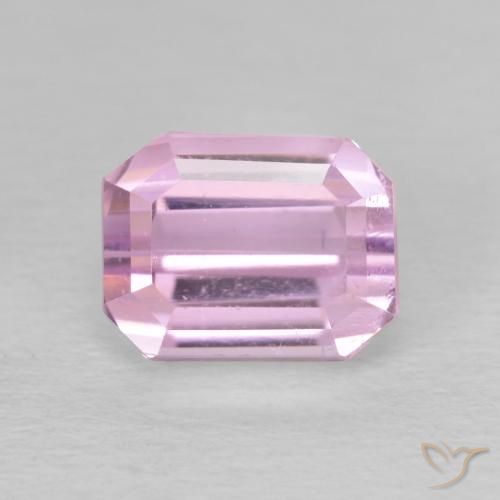 3.02ct طبيعي وردى فاتح جدا كونزيت, قص الزمرد, VVS-VS