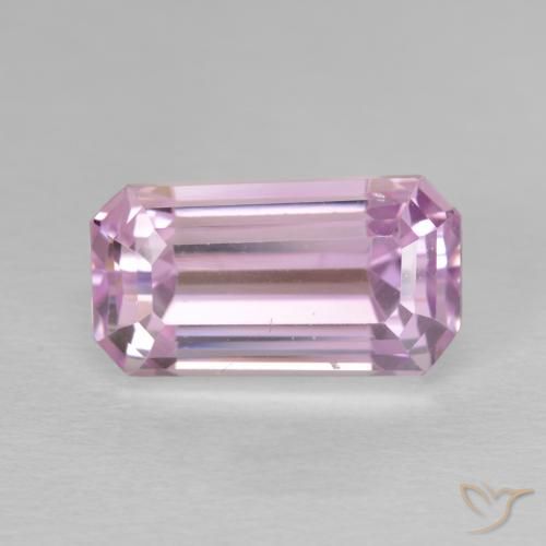9.78ct طبيعي وردى متوسط كونزيت, قص الزمرد, VVS-VS