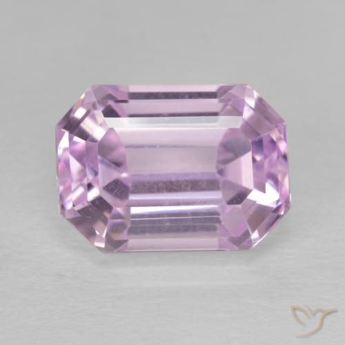 6.77ct طبيعي وردى أرجوانى ملكى فاتح كونزيت, قص الزمرد, VVS-VS